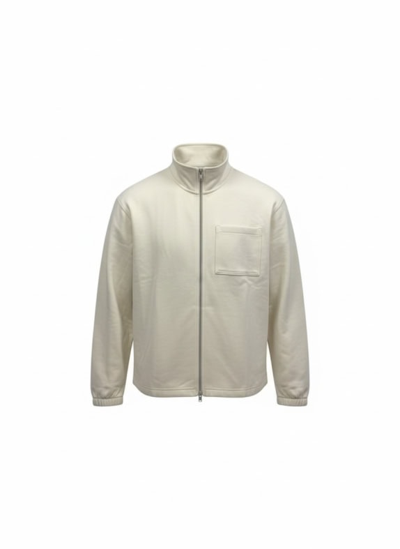 VINTAGE TOM TAILOR GIACCA CON ZIP CASUAL OFF-WHITE DA UOMO M