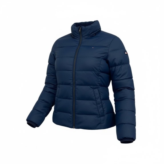 Giacca puffer trapuntata vintage Tommy Hilfiger blu scuro da donna S