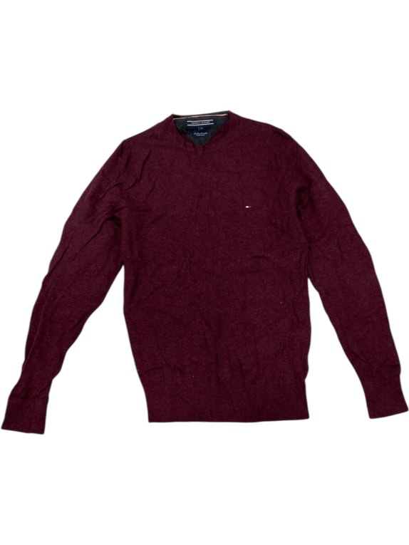 VINTAGE TOMMY HILFIGER BURGUNDY KNIT SWEATER XS