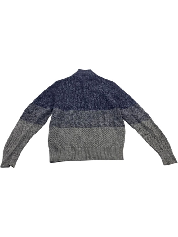 VINTAGE TOMMY HILFIGER ΠΛΕΚΤΟ ΠΟΥΛΟΒΕΡ ΜΕ ΚΟΥΜΠΙΑ ΜΠΛΕ ΓΚΡΙ ΑΝΔΡΙΚΟ L