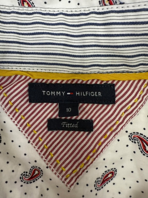 VINTAGE Tommy Hilfiger Paisley Fitted Shirt S