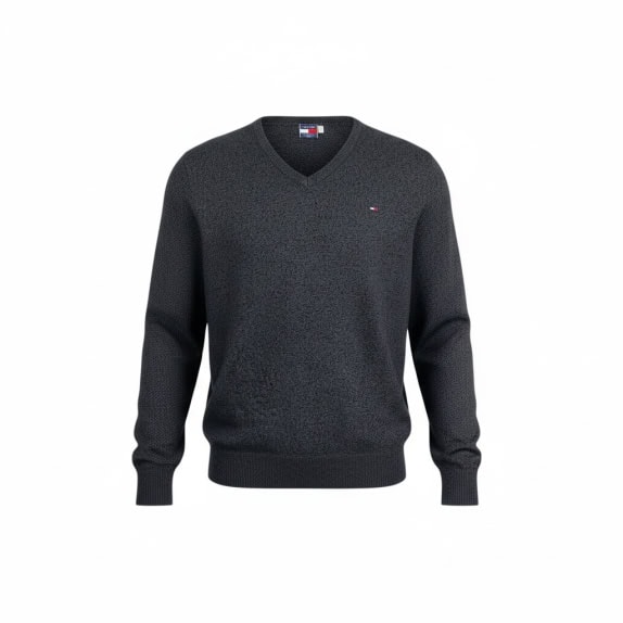 VINTAGE TOMMY HILFIGER SWEATER V NECK GREY MEN M