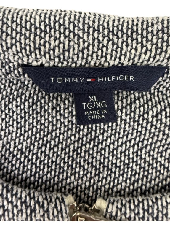 VINTAGE Tommy Hilfiger Herringbone Color Block Zip Jacket XL