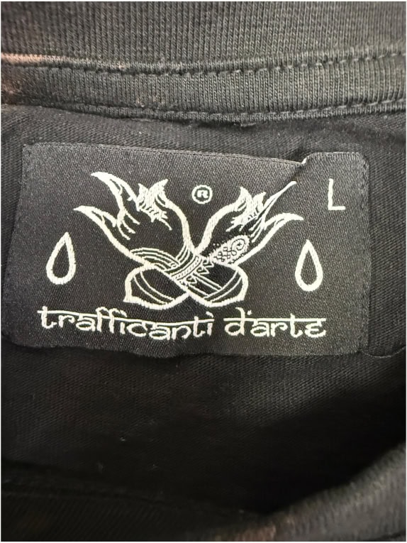 VINTAGE TRAFFICANTI D'ARTE LOGO ACID WASH T-SHIRT