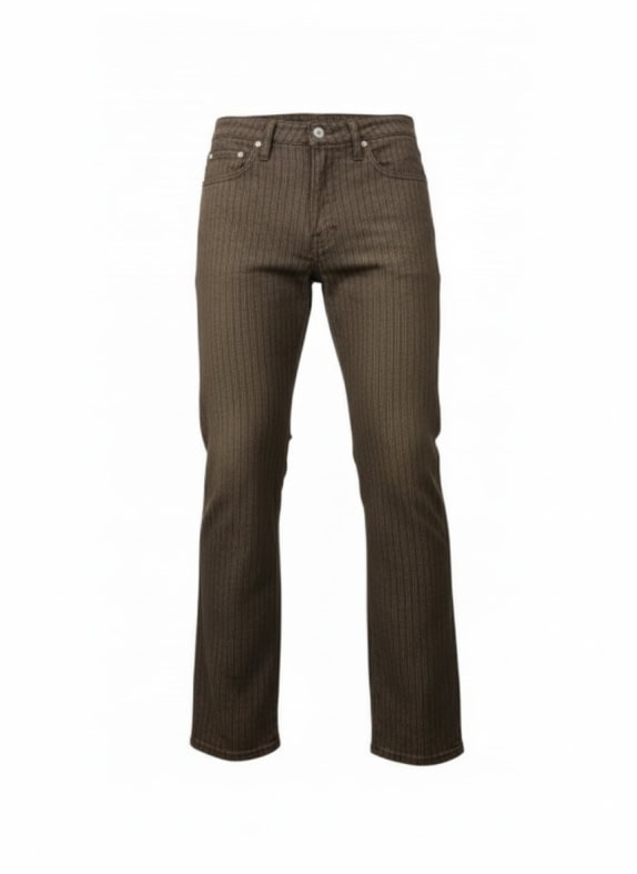 VINTAGE TRUSSARDI JEANS HERRINGBONE PATTERN TROUSERS BROWN WOMEN XS-S