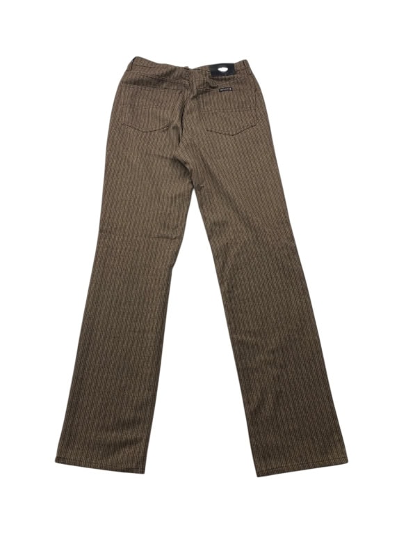 VINTAGE TRUSSARDI JEANS HERRINGBONE PATTERN TROUSERS BROWN WOMEN XS-S