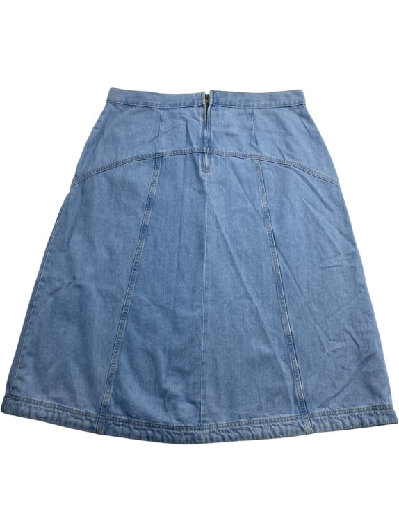 Vintage Denim Skirt Midi Retro No Logo Blue Women’s XL