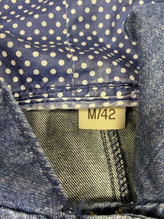 Parka in denim vintage con cappuccio M