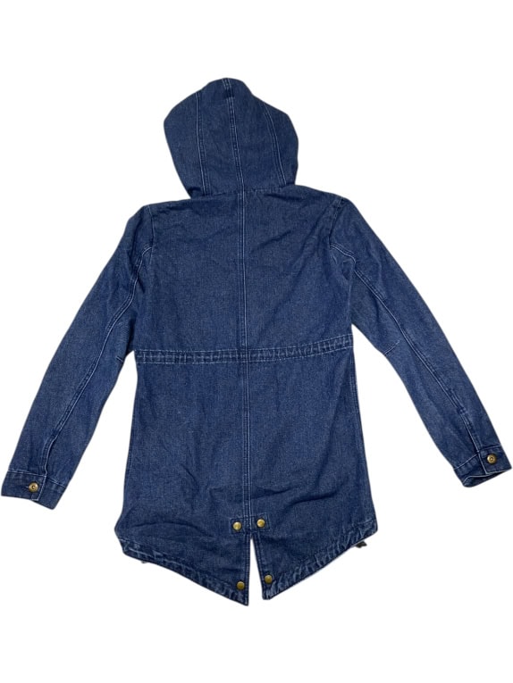 Parka in denim vintage con cappuccio M