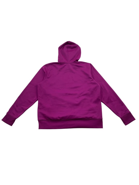 VINTAGE UNDER ARMOUR FELPA CON CAPPUCCIO E GRANDE LOGO VIOLA DA DONNA XL