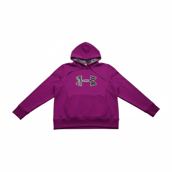 VINTAGE UNDER ARMOUR ΦΟΥΤΕΡ ΜΕ ΚΟΥΚΟΥΛΑ ΚΑΙ ΜΕΓΑΛΟ ΛΟΓΟΤΥΠΟ ΜΟΒ ΓΥΝΑΙΚΕΙΟ XL