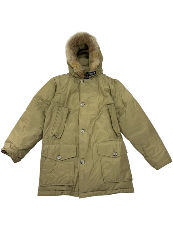 VINTAGE WOOLRICH ARCTIC PARKA DOWN FILLED JACKET KHAKI XS