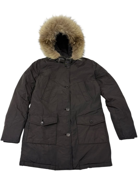 VINTAGE WOOLRICH ARCTIC PARKA ΜΠΟΥΦΑΝ ΜΕ ΓΟΥΝΑ ΜΑΥΡΟ/ΣΚΟΥΡΟ ΚΑΦΕ XS
