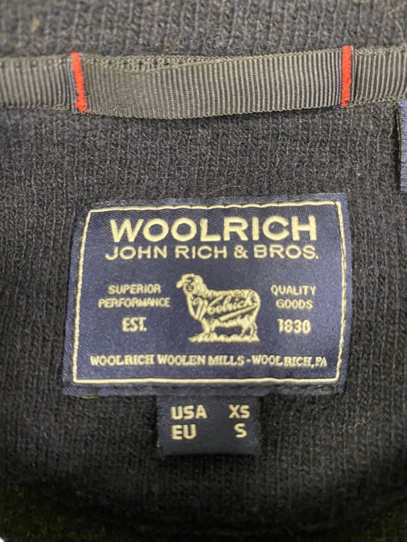 VINTAGE WOOLRICH ΦΟΥΤΕΡ ΜΕ ΕΠΙΘΕΜΑΤΑ ΣΤΟΥΣ ΑΓΚΩΝΕΣ ΜΠΛΕ ΑΝΔΡΙΚΟ S
