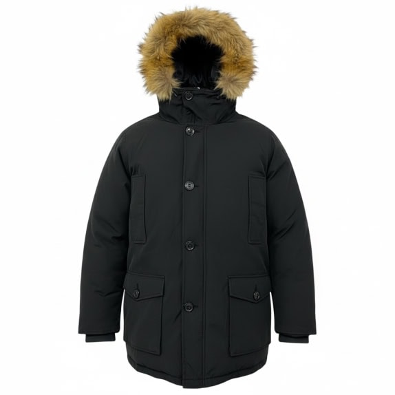 VINTAGE WOOLRICH ΜΑΥΡΟ ΠΑΡΚΑ ΜΕ ΓΟΥΝΑ M