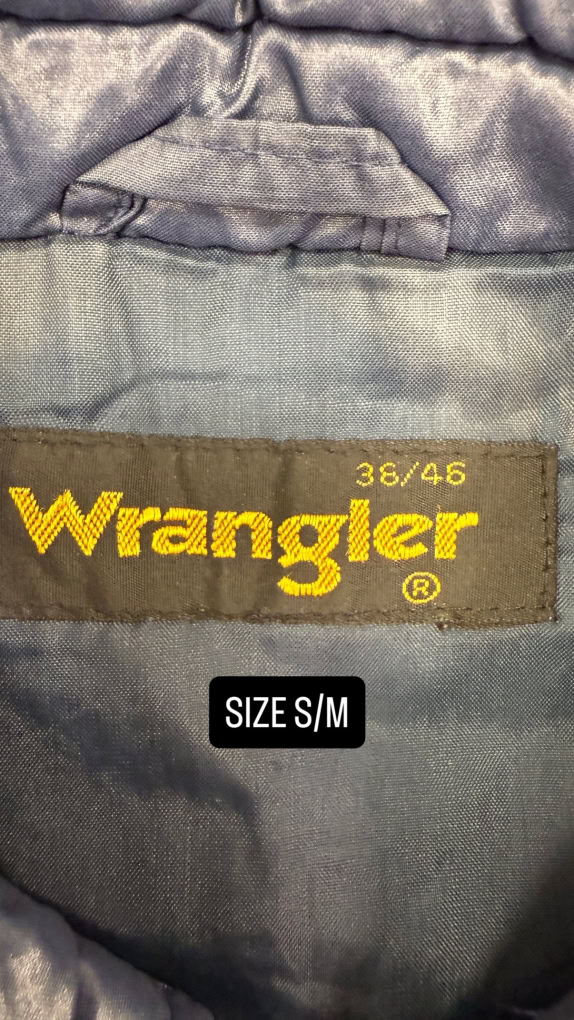 VINTAGE WRANGLER ΑΝΔΡΙΚΟ ΓΙΛΕΚΟ ΑΜΑΝΙΚΟ ΜΠΟΥΦΑΝ