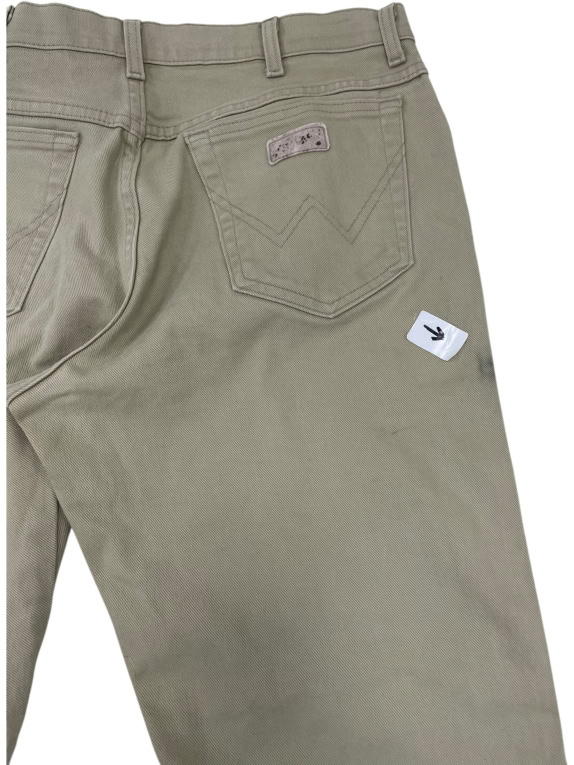 VINTAGE WRANGLER MEN'S KHAKI TROUSERS L