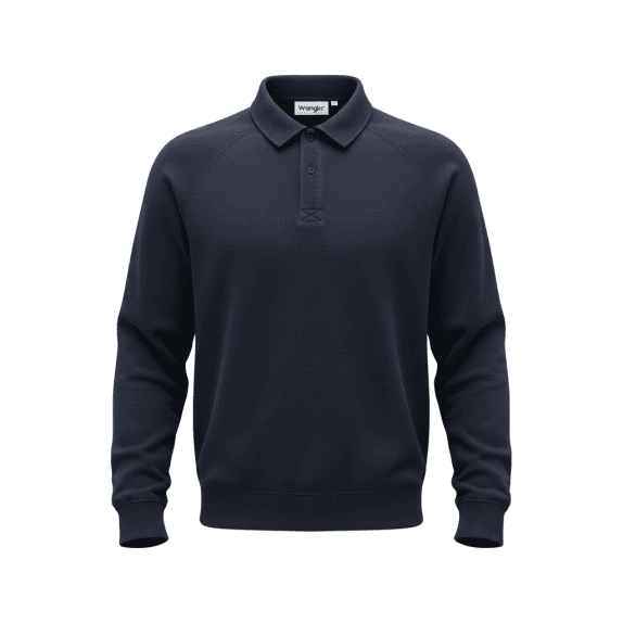 VINTAGE WRANGLER ΦΟΥΤΕΡ POLO ΜΟΝΟΧΡΩΜΟ ΜΠΛΕ ΑΝΔΡΙΚΟ M