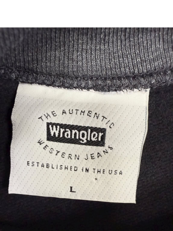 VINTAGE Wrangler Φούτερ Western Jeans Λογότυπο - L