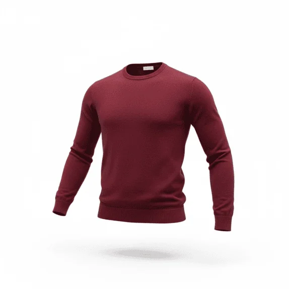VINTAGE WRANGLER maglia lavorata a maglia da uomo con collo alto mezzo dolcevita bordeaux XL
