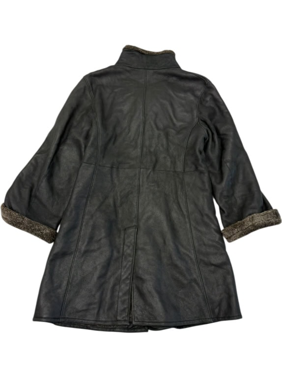 VINTAGE ZAFFERS CAPPOTTO DA DONNA IN PELLE CON PELLICCIA S/M