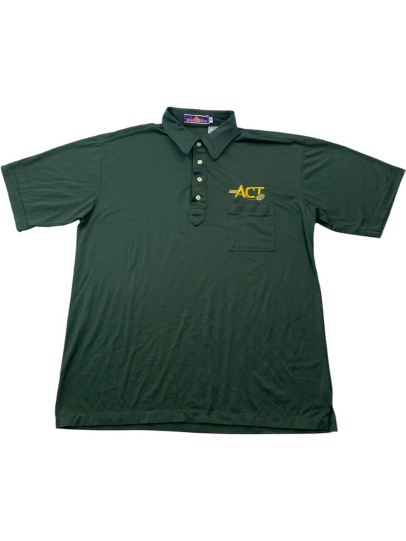 Vistawear Polo Shirt Πράσινο με Κέντημα ACT Unisex 2XL