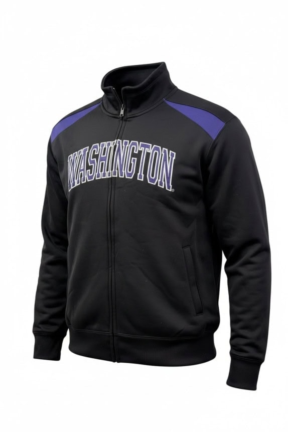 WASHINGTON GIACCA TRACK COLLEGIATE NERA UOMO PRE OWNED