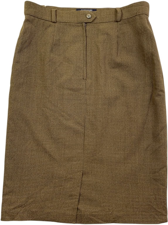 WEEKEND BY MAX MARA SKIRT 90s CHECK PATTERN BROWN WOMEN'S M