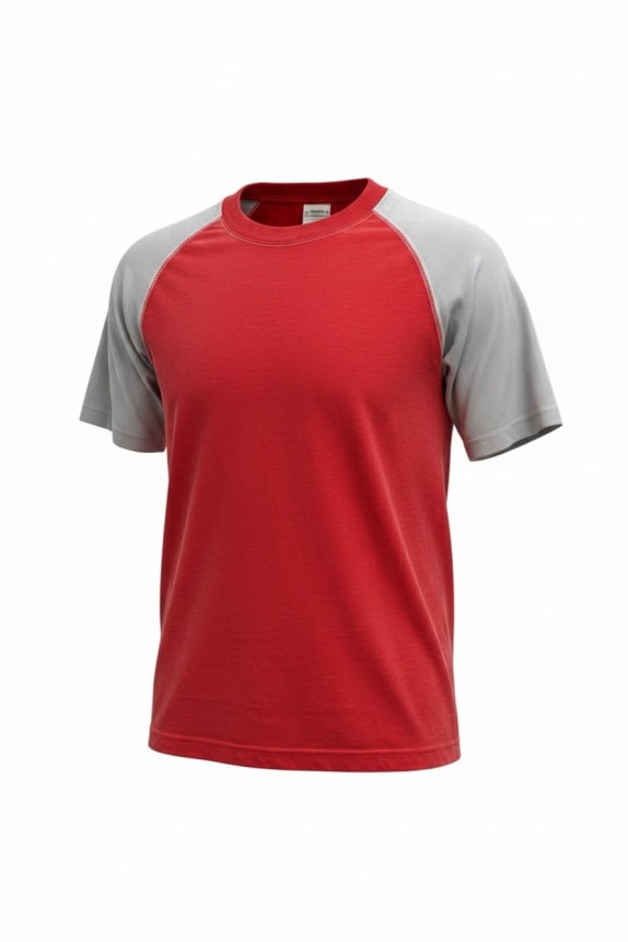 WILSON T-SHIRT 90s RAGLAN RED / GREY UNISEX L