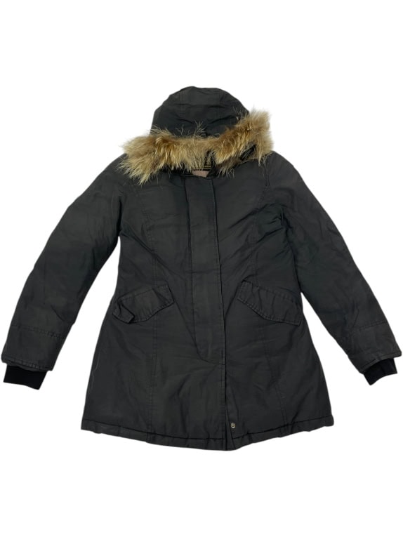 WOOLRICH ARCTIC PARKA BLACK WITH FUR HOOD