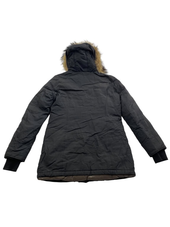 WOOLRICH Γυναικείο Μπουφάν Parka Vintage Λογότυπο Γούνα Μαύρο M
