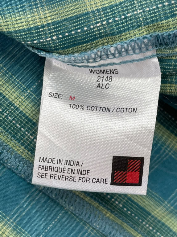 WOOLRICH ΚΑΡΟ ΠΟΥΚΑΜΙΣΟ CLASSIC ΜΠΛΕ ΓΥΝΑΙΚΕΙΟ PRE OWNED M