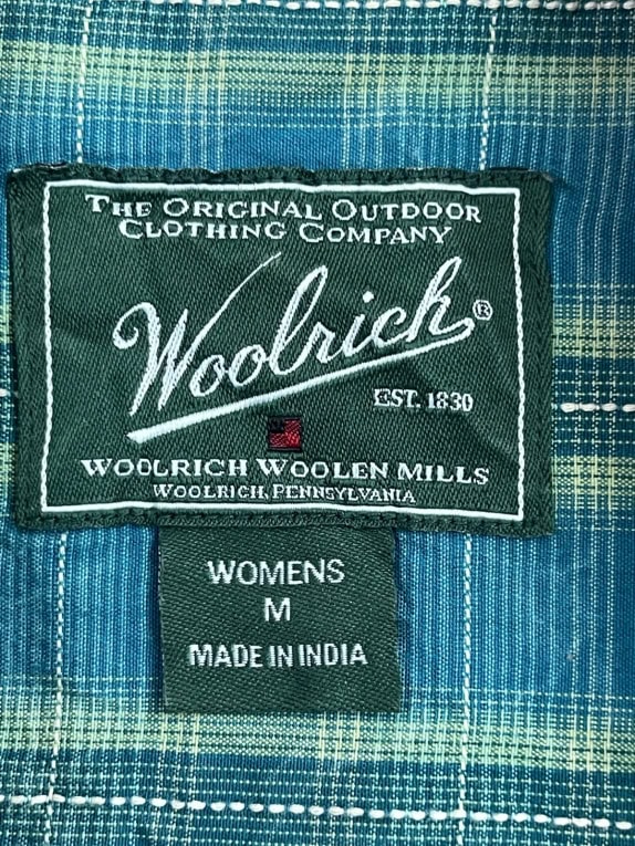 WOOLRICH ΚΑΡΟ ΠΟΥΚΑΜΙΣΟ CLASSIC ΜΠΛΕ ΓΥΝΑΙΚΕΙΟ PRE OWNED M