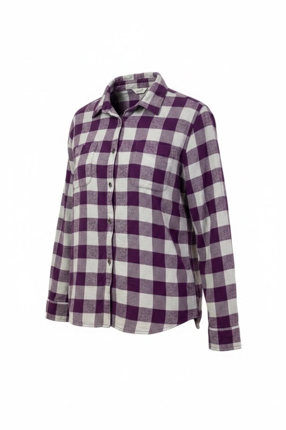 WOOLRICH ΚΑΡΟ ΠΟΥΚΑΜΙΣΟ CLASSIC ΜΩΒ ΓΚΡΙ ΓΥΝΑΙΚΕΙΟ PRE OWNED S