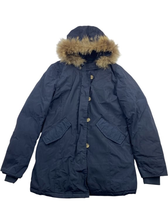 WOOLRICH Parka Jacket Vintage Fur Trim Blue Women’s S