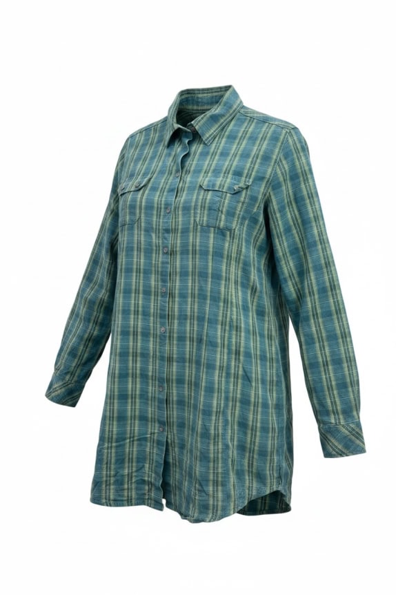 WOOLRICH SHIRT CLASSIC BLUE WOMENS PRE OWNED L
