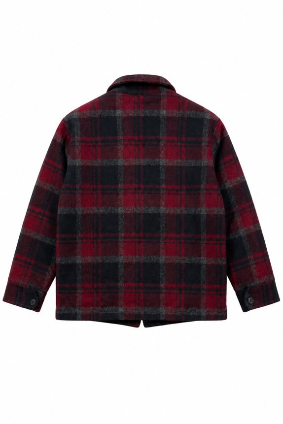 1990S WOOLRICH SHIRT JACKET PLAID RED BLACK MEN PRE OWNED L