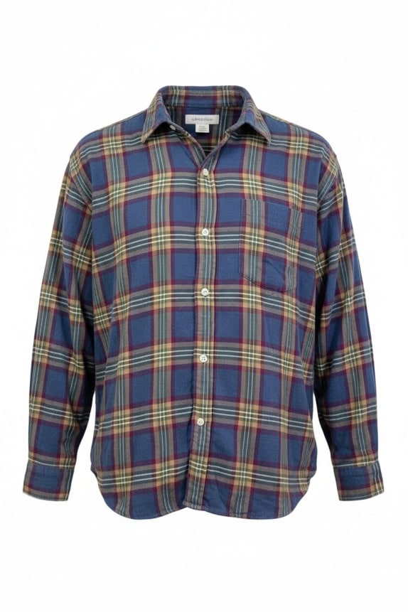 WOOLRICH ΠΟΥΚΑΜΙΣΟ VINTAGE ΚΑΡΟ ΜΠΛΕ/ΚΟΚΚΙΝΟ UNISEX L preowned
