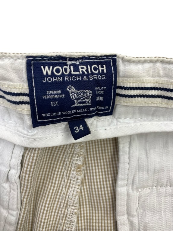WOOLRICH VINTAGE CHECKERED SHORTS BEIGE MENS L