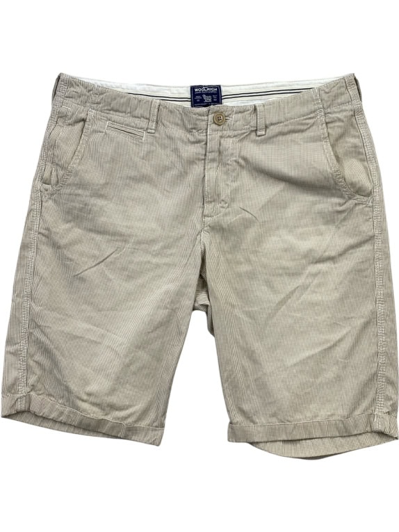WOOLRICH VINTAGE CHECKERED SHORTS BEIGE MENS L