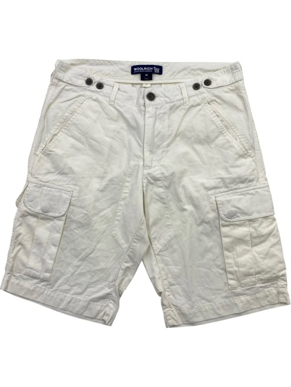 WOOLRICH ΒΕΡΜΟΥΔΑ CARGO CASUAL LOGO PATCH ΛΕΥΚΟ ΑΝΔΡΙΚΟ M
