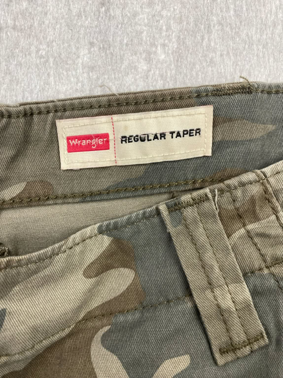 Wrangler Cargo Παντελόνι Camo Regular Taper Logo Χακί Ανδρικό L