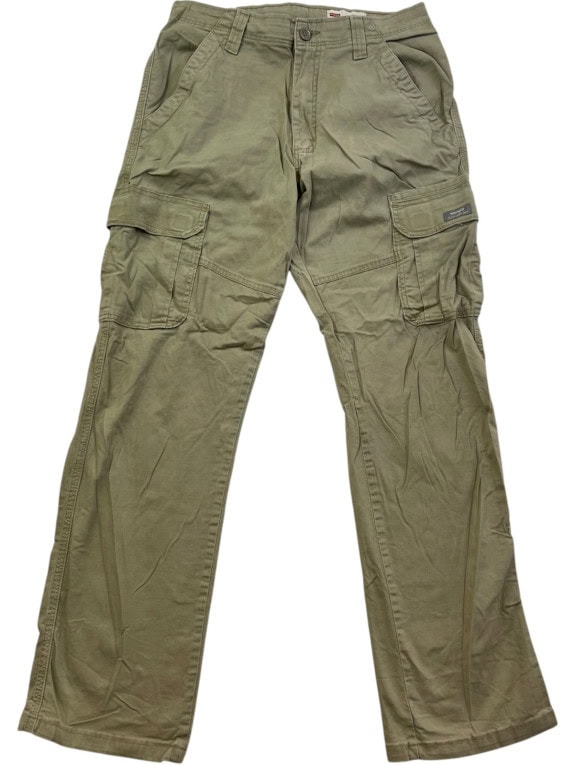 WRANGLER CARGO PANTS UTILITY OLIVE MENS PRE OWNED S