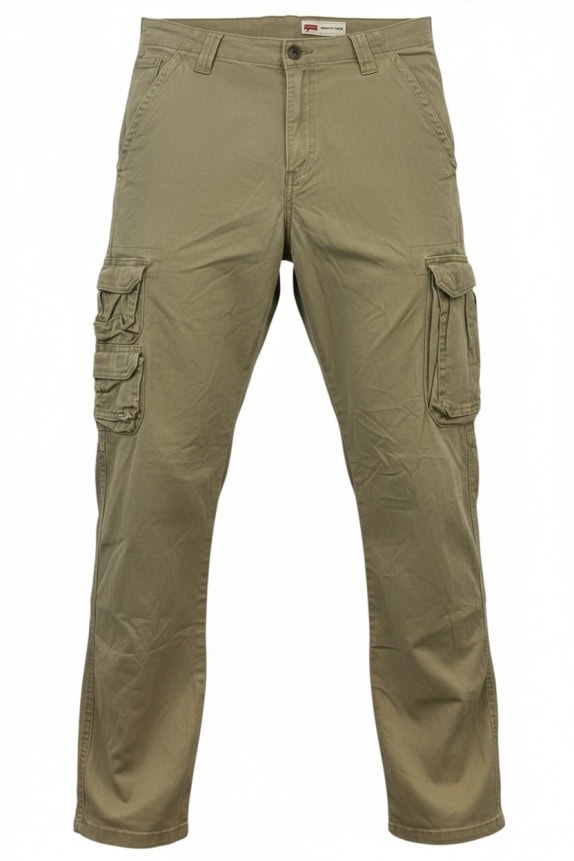WRANGLER CARGO PANTS WORKWEAR OLIVE MENS PRE OWNED M