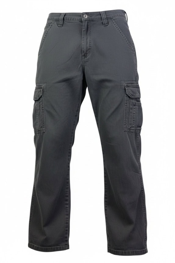WRANGLER CARGO PANTS MINIMAL CHARCOAL ΑΝΤΡΙΚΟ PRE OWNED XS