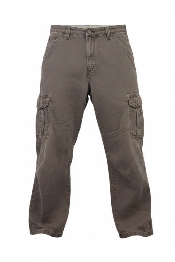 WRANGLER CARGO PANTS UTILITY WASHED BROWN ΑΝΤΡΙΚΟ PRE OWNED S