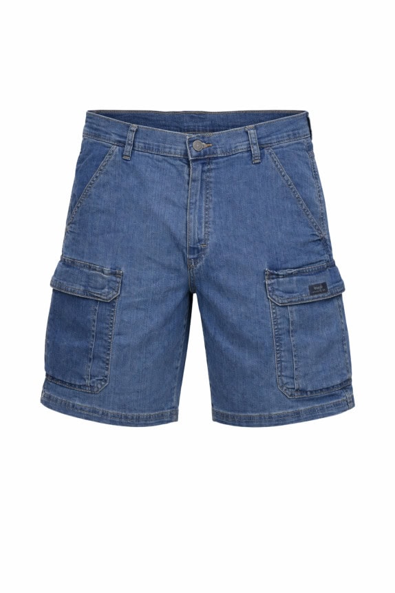 WRANGLER CARGO SHORTS STREETWEAR WASHED BLUE UOMO PRE OWNED L