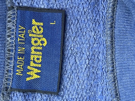 1980S WRANGLER CREWNECK MINIMAL BLU UOMO PRE OWNED L