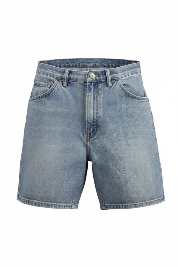 WRANGLER DENIM SHORTS 90s LOGO PATCH BLUE UNISEX M