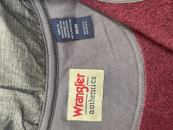 WRANGLER FELPA MEZZA ZIP MINIMAL BORDEAUX UOMO PRE OWNED M